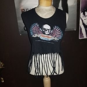 🔥RARE VINTAGE 1986 3D Emblem Easy Riders Fringe Tank🔥